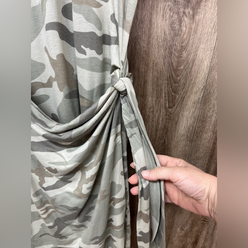NEW Rails Edie Tie Waist T-Shirt Dress Camo - Picture 3 of 9